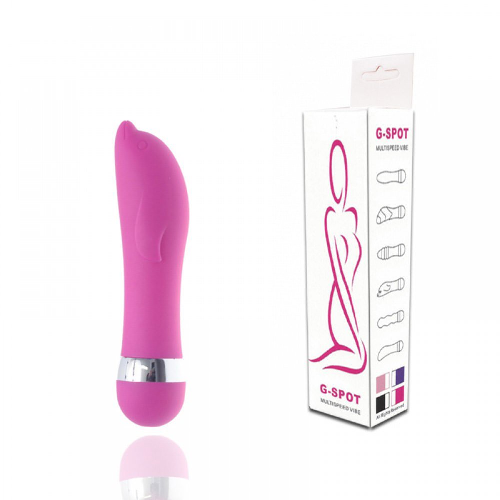 Vibrador para Clit�ris em Formato de Golfinho Pink com sua embalagem