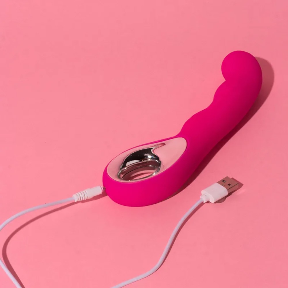 Vibrador Ponto G Recarreg�vel em Silicone com 10 Vibra��es Rosa | Foto 04