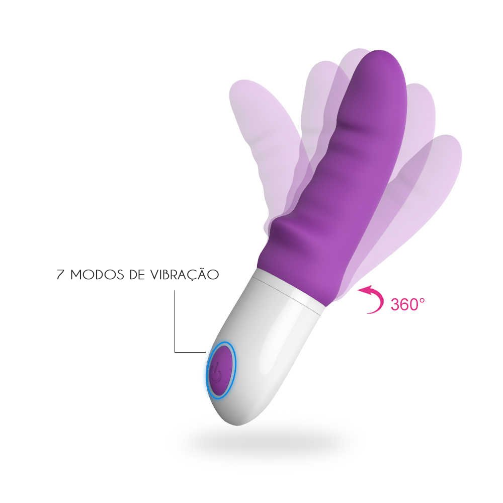 Vibrador Ponto G em Silicone Flex�vel com 9 Vibra��es Sparta Roxo | Foto 04