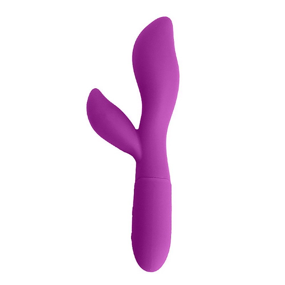 Vibrador Duplo em Silicone Recarreg�vel com 10 Vibra��es Lelis Roxo | Foto 02