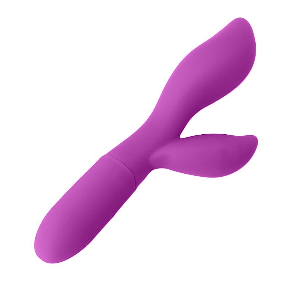Vibrador Duplo em Silicone Recarreg�vel com 10 Vibra��es Lelis Roxo | Foto 04