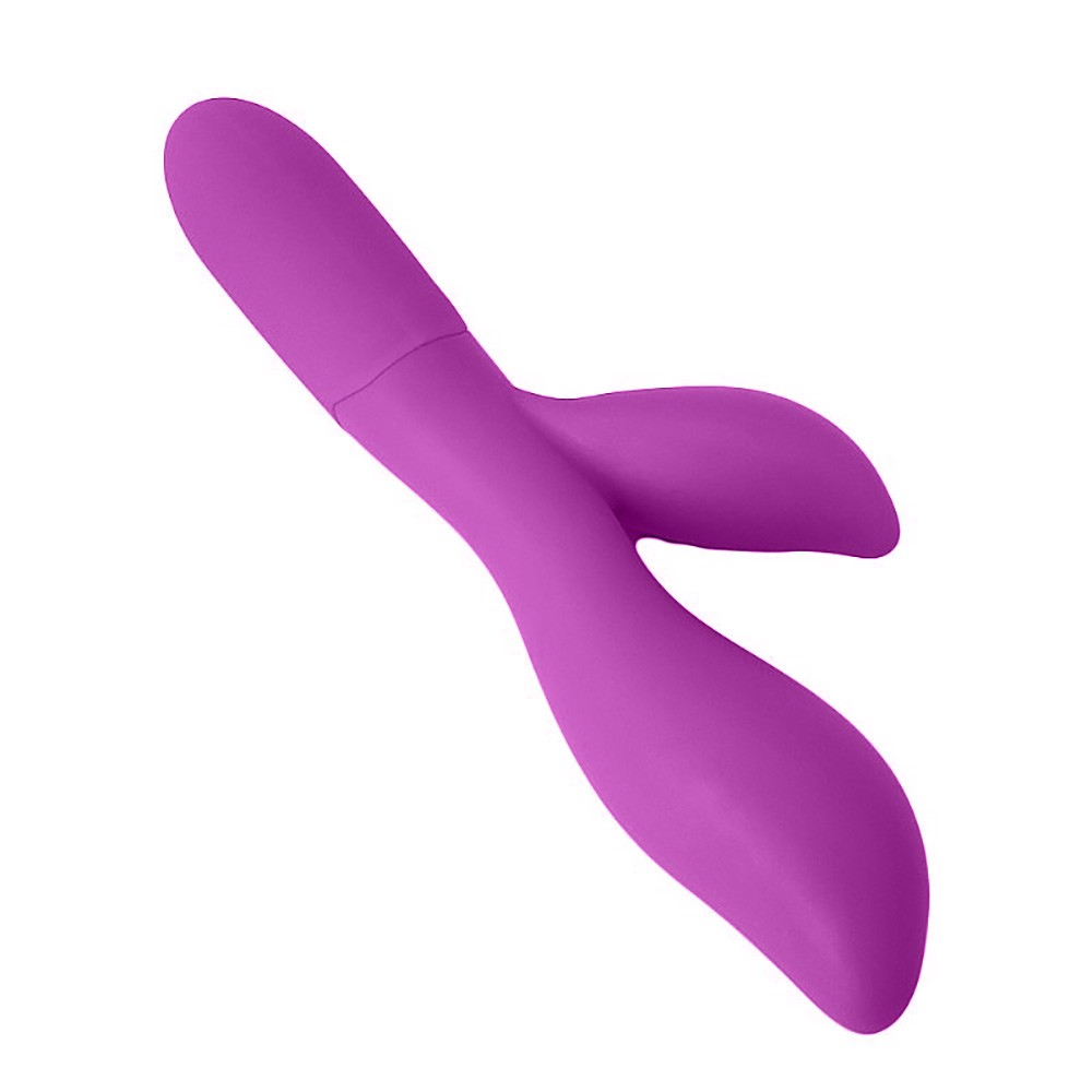 Vibrador Duplo em Silicone Recarreg�vel com 10 Vibra��es Lelis Roxo | Foto 05