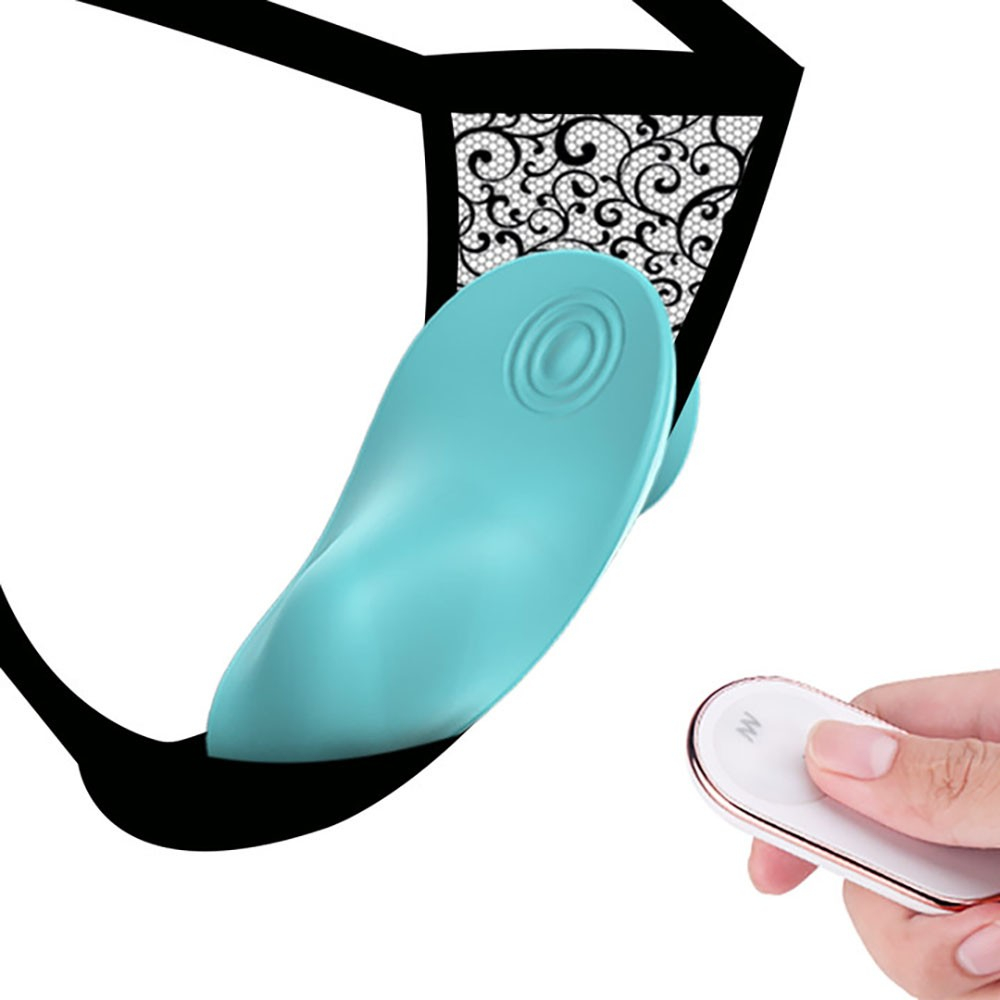 Vibrador para Clit�ris Leaf Cyan - Detalhe do controle remoto sem fio
