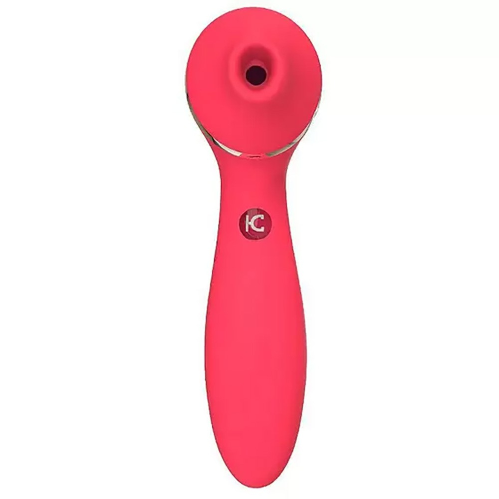 Vibrador e Sugador para Cl�toris Recarreg�vel Polly Plus Vermelho | Vista frontal