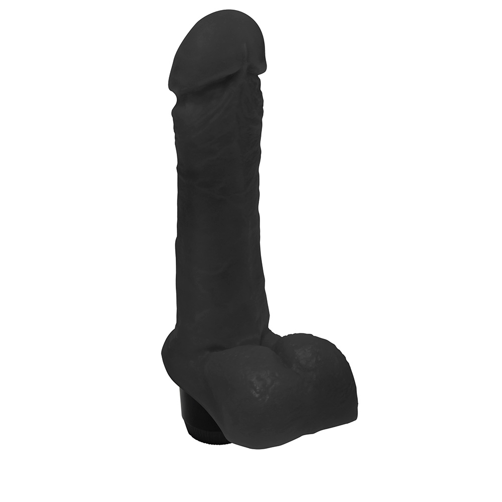 P�nis de Borracha Ares com Escroto e Vibrador 15 x 4cm Preto | Foto 03