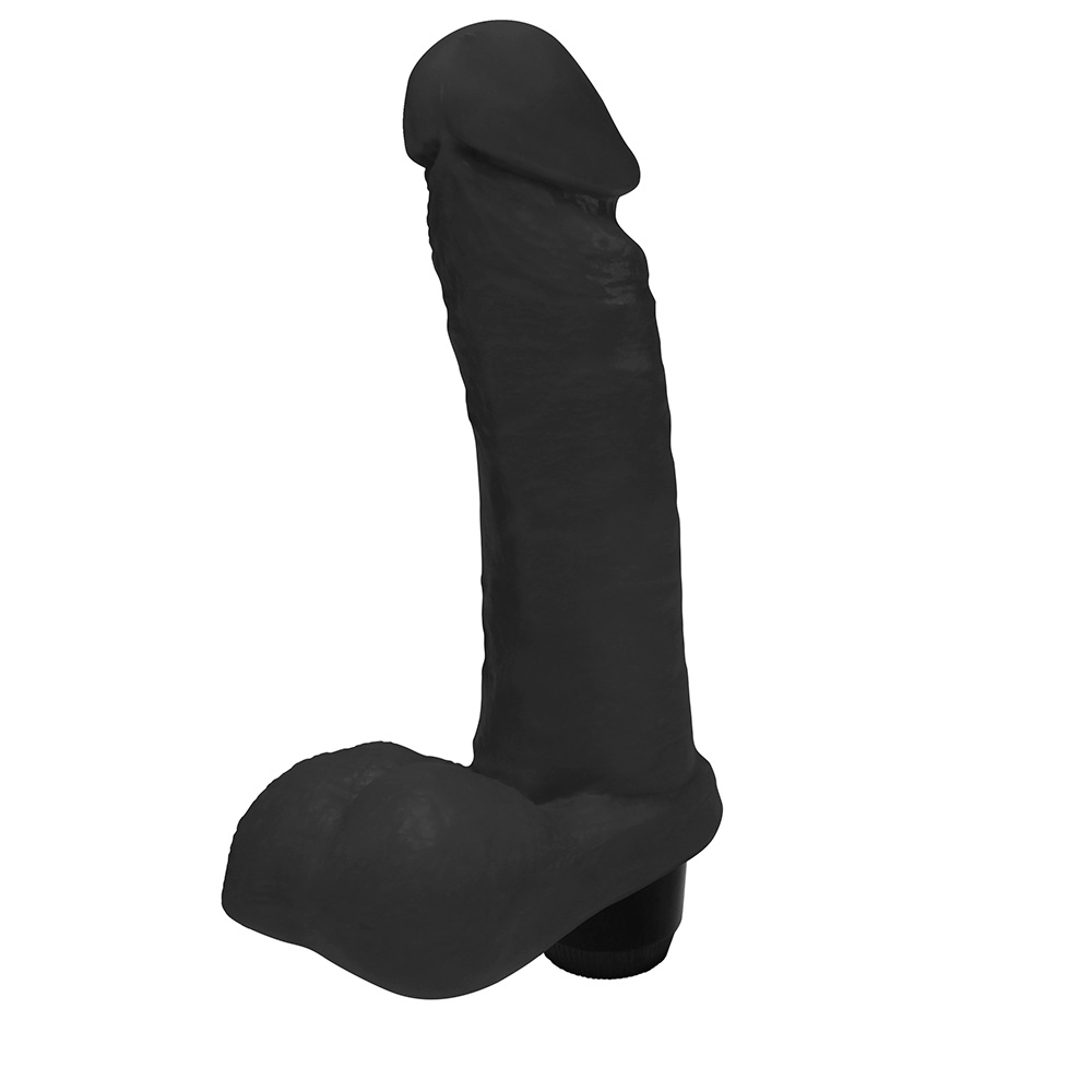 P�nis de Borracha Ares com Escroto e Vibrador 15 x 4cm Preto | Foto 04