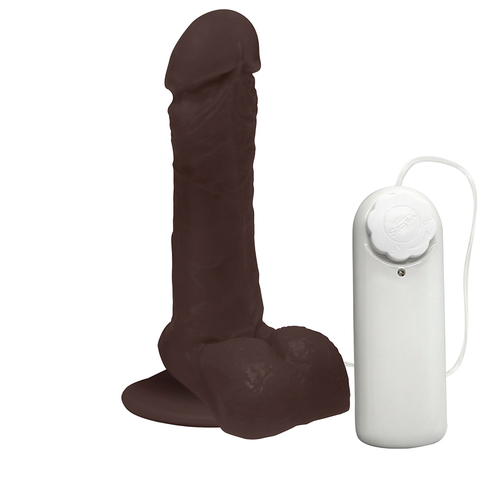 P�nis de Borracha Ares com Escroto, Vibrador e Ventosa 15 x 4cm, Marrom | Foto 03