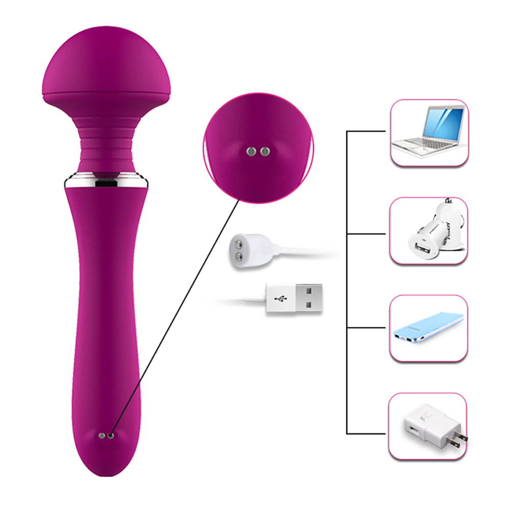 Massageador Er�tico em Silicone Recarreg�vel com 12 Vibra��es Mushroom Roxo | Foto 04