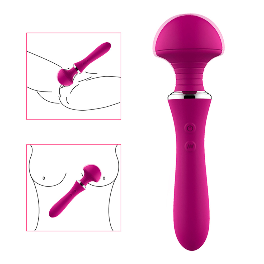 Massageador Er�tico em Silicone Recarreg�vel com 12 Vibra��es Mushroom Roxo | Foto 05