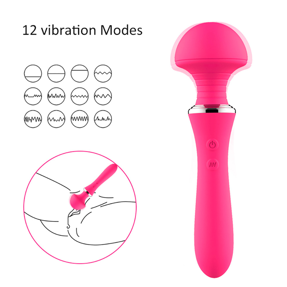 Massageador Er�tico em Silicone Recarreg�vel com 12 Vibra��es Mushroom Pink | Foto 04
