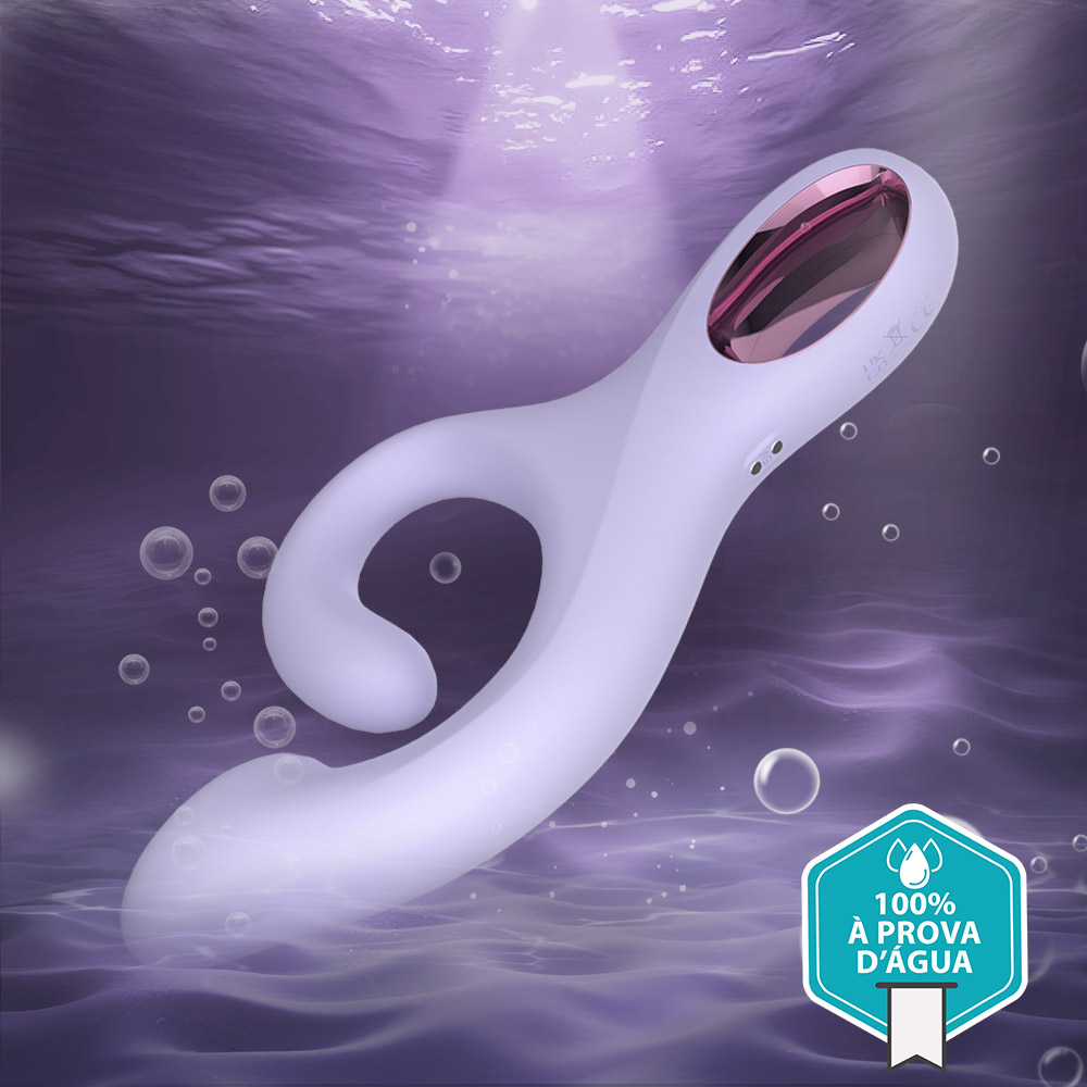Vibrador Duplo Recarreg�vel em Silicone 9 Vibra��es Estimulador Ponto G e Clit�ris Good Luck Lil�s | Foto 04
