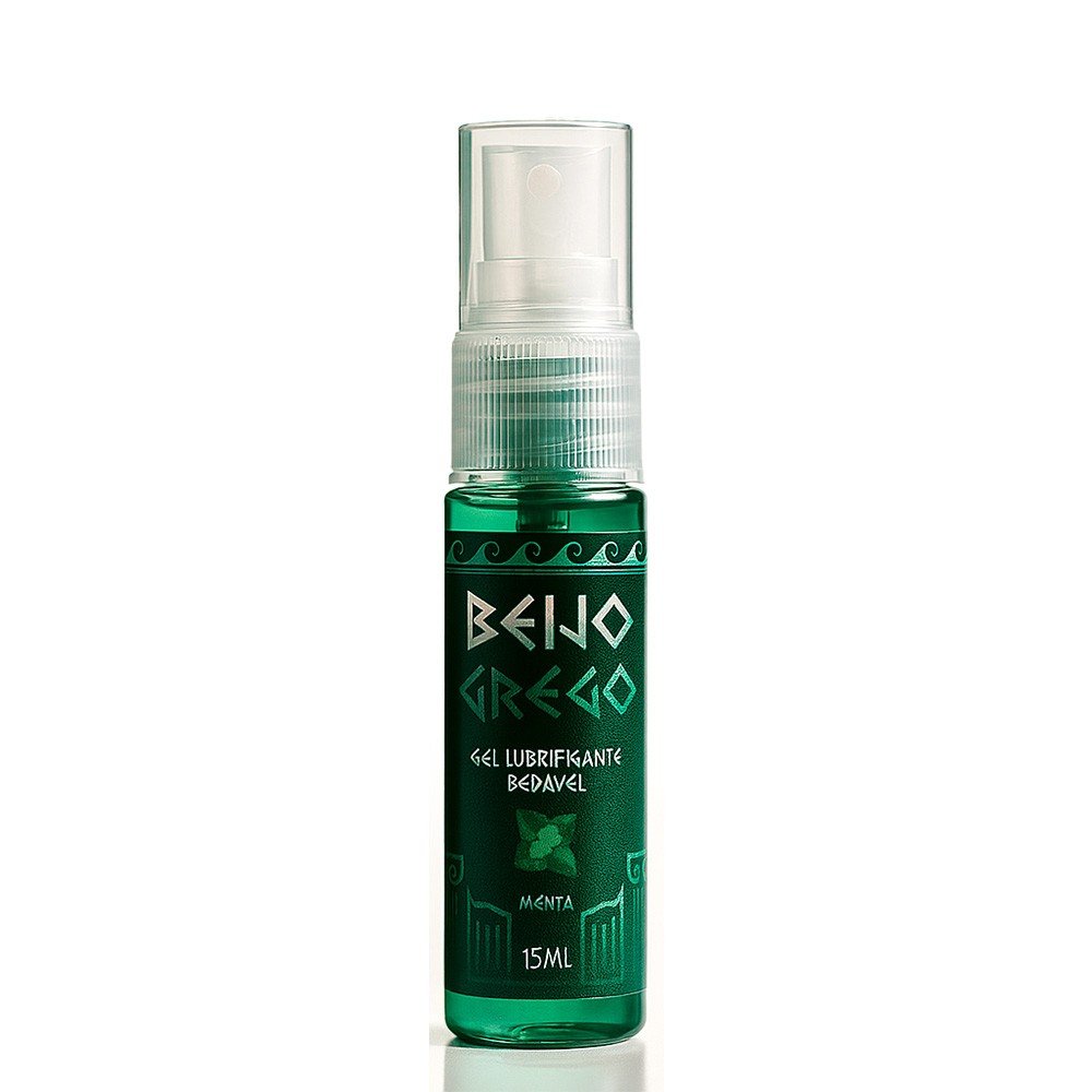 Gel Beijo Grego Beij�vel Menta 15g - Imagem detalhada do frasco com a fragr�ncia de menta