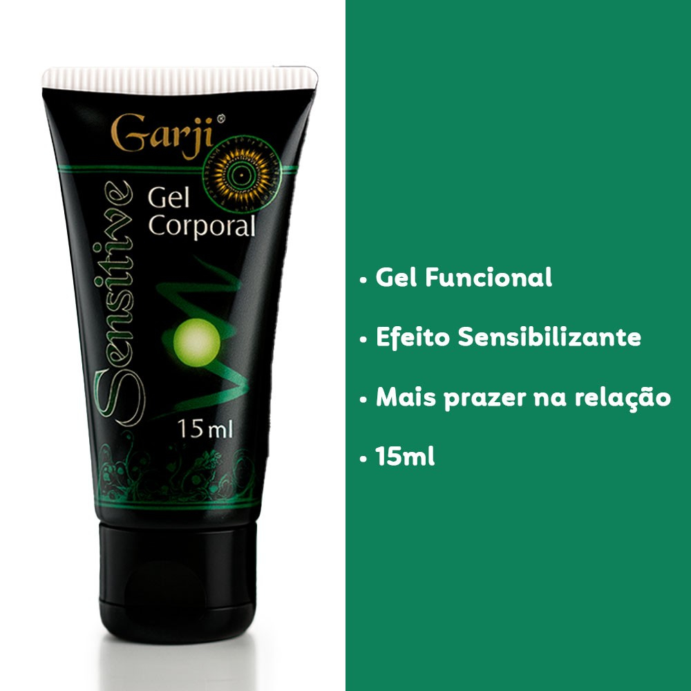 Gel para Sexo Anal Sensitive 15g - Imagem 2 com informa��es de Gel Funcional e Efeito Sensibilizante