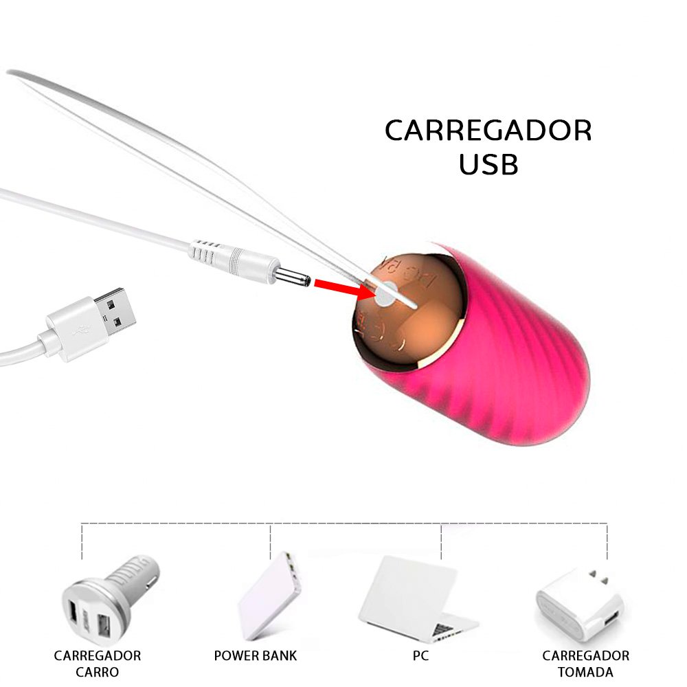 Vibrador Bullet Recarreg�vel em Silicone 10 Vibra��es Ying Pink | Foto 05