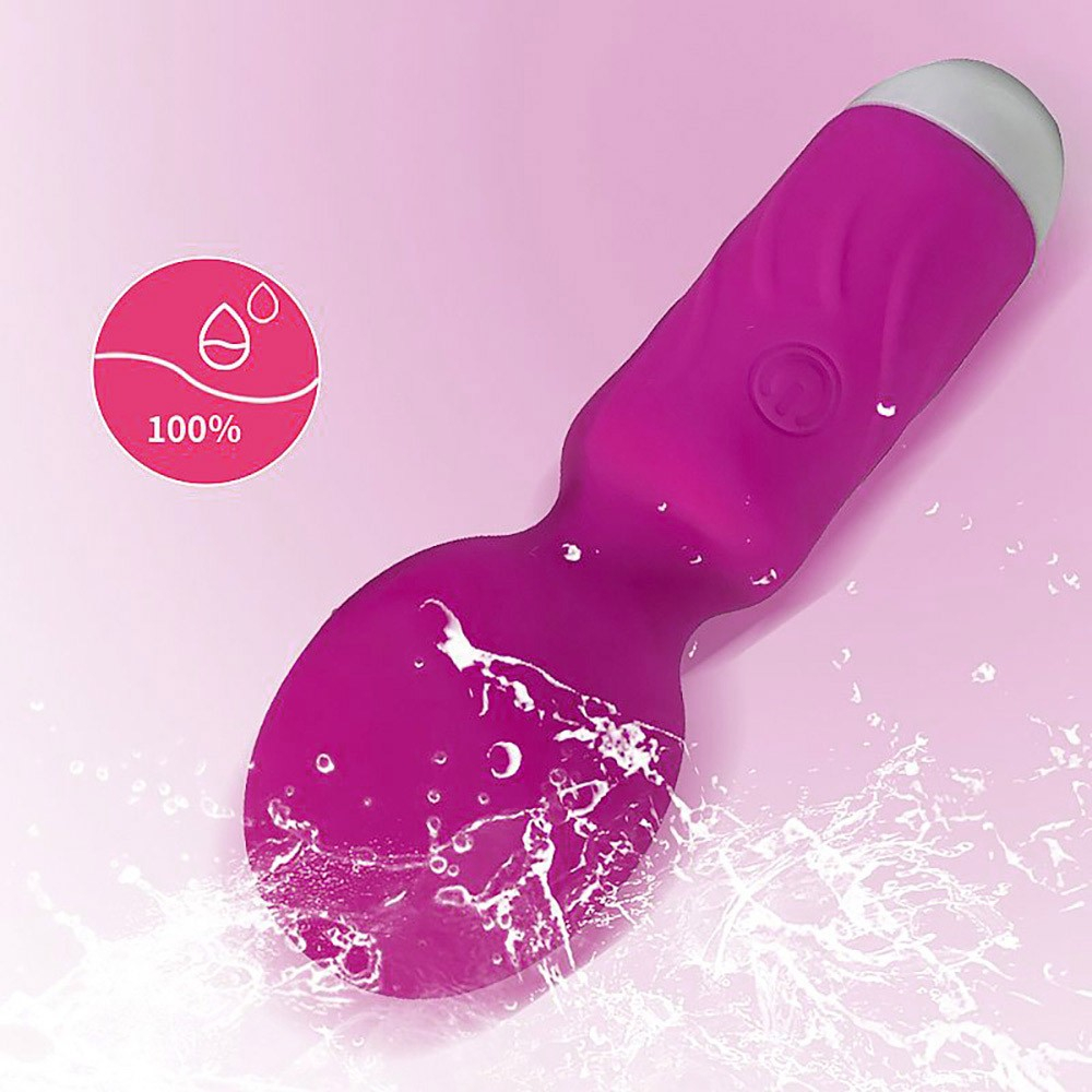 Massageador Er�tico Varinha M�gica Recarreg�vel em Silicone com 10 Velocidades Mini Pink | Foto 04