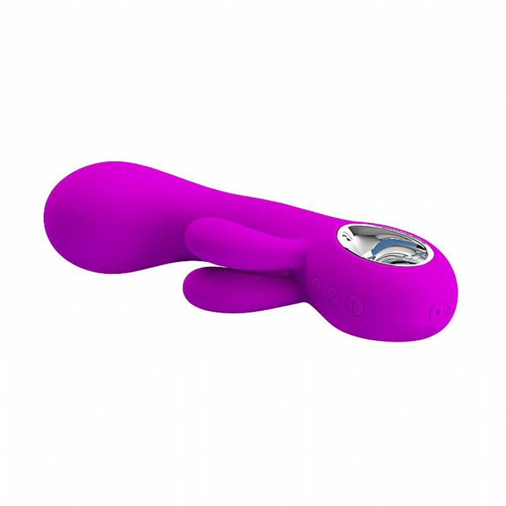 Vibrador Duplo Ponto G e Clit�ris Recarreg�vel em Silicone M�dico com 7 Vibra��es Valentine Pink | Foto 04