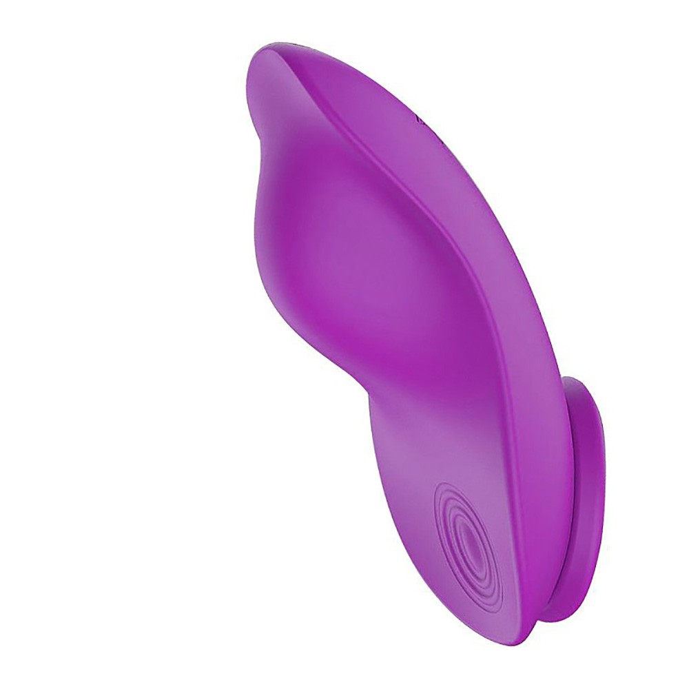 Vibrador para Clit�ris em Silicone Recarreg�vel 9 Vibra��es com Controle sem Fio Leaf Roxo | Foto 05