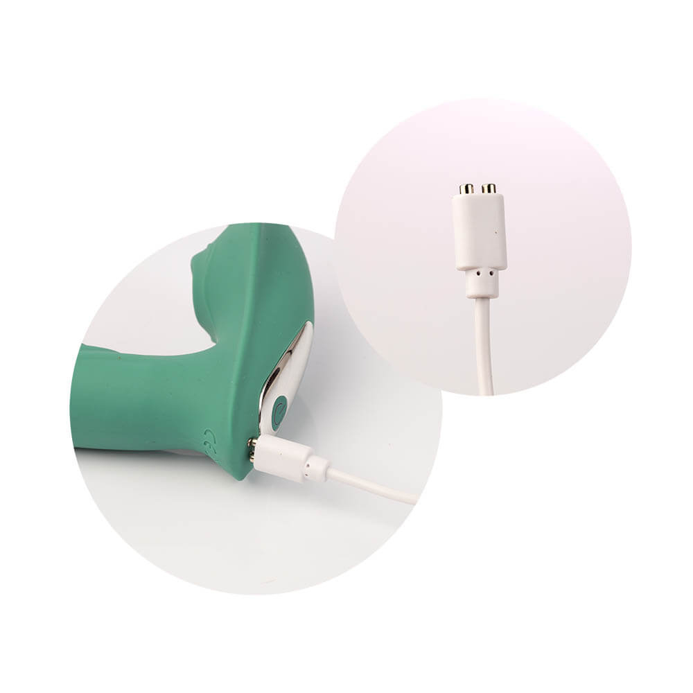 Sugador de Clit�ris com Plug em Silicone, Recarreg�vel, 10 Vibra��es, Esquenta Smart Cyan | Foto 05