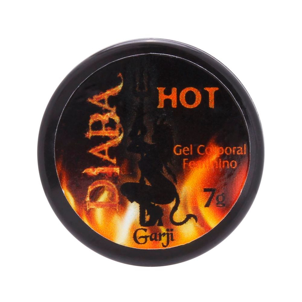 Gel Excitante Feminino Diaba Hot 7g com r�tulo de diaba e tema de Halloween