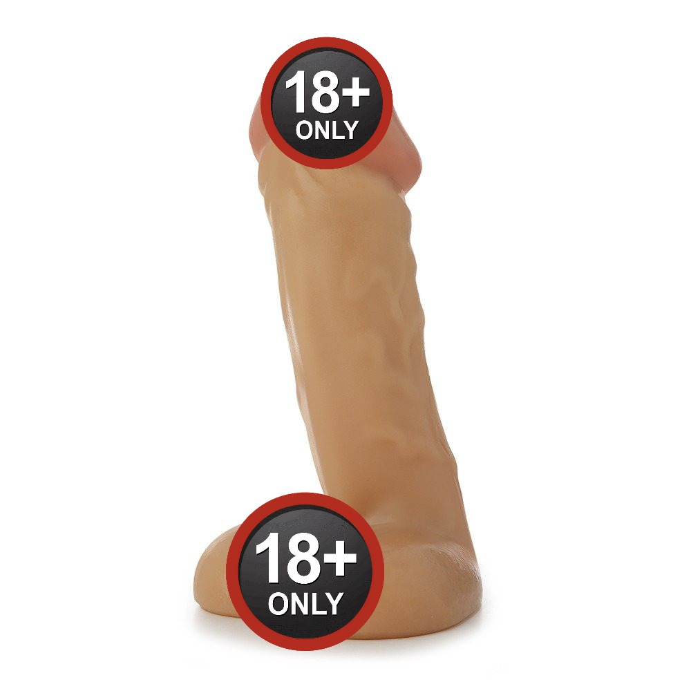 P�nis Gigante e Grosso Flex�vel com Escroto Dilatado 28 x 8,2cm Bege - Foto Detalhe do Escroto Dilatado