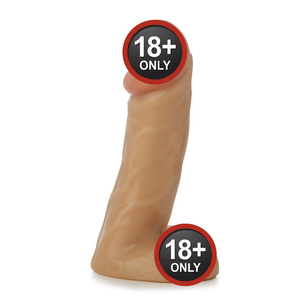 P�nis Gigante e Grosso Flex�vel com Escroto Dilatado 28 x 8,2cm Bege - Foto da Textura e detalhes anat�micos