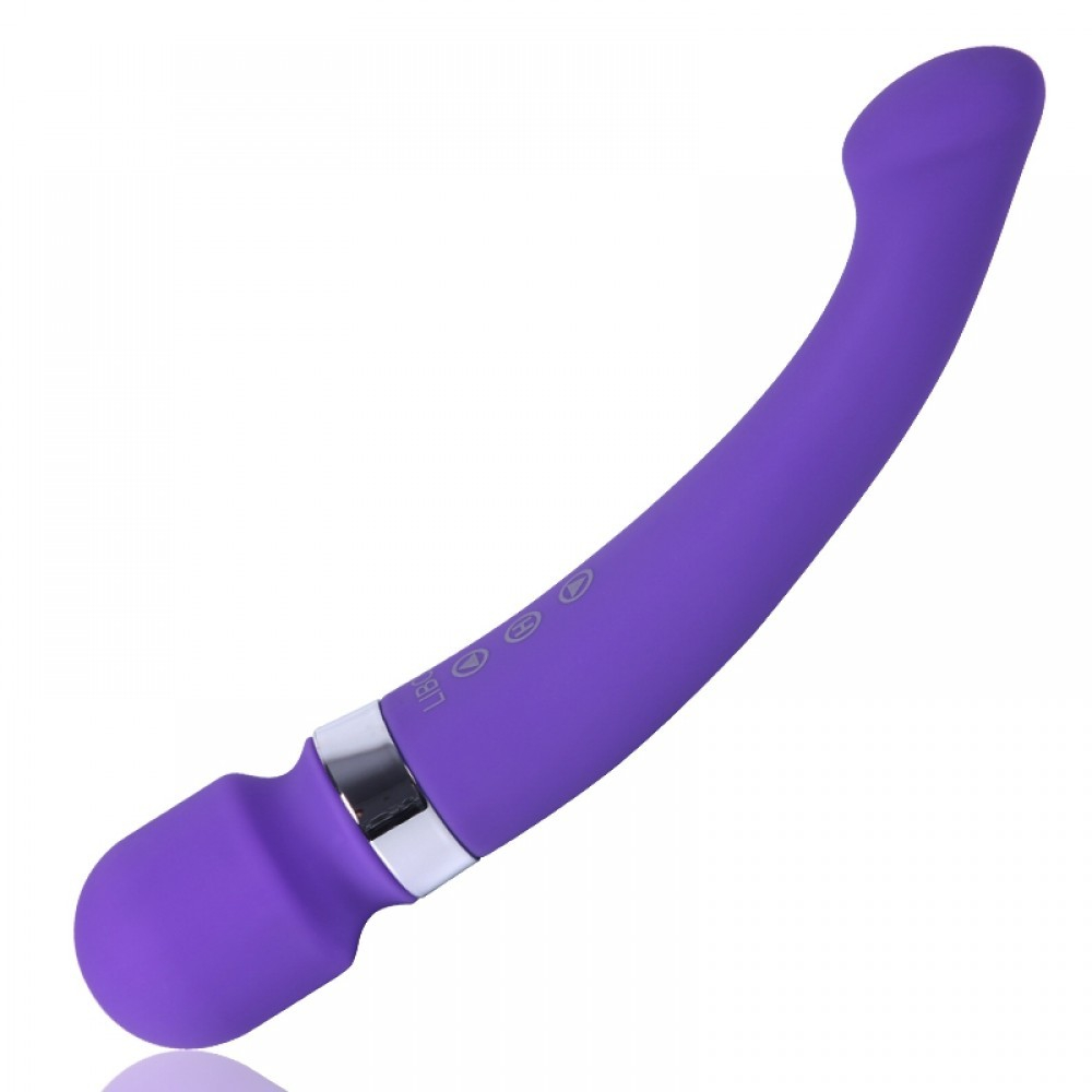 Massageador Er�tico Flex�ve em Silicone com Estimulador de Ponto G Recarreg�vel Libo Roxo | Foto 04