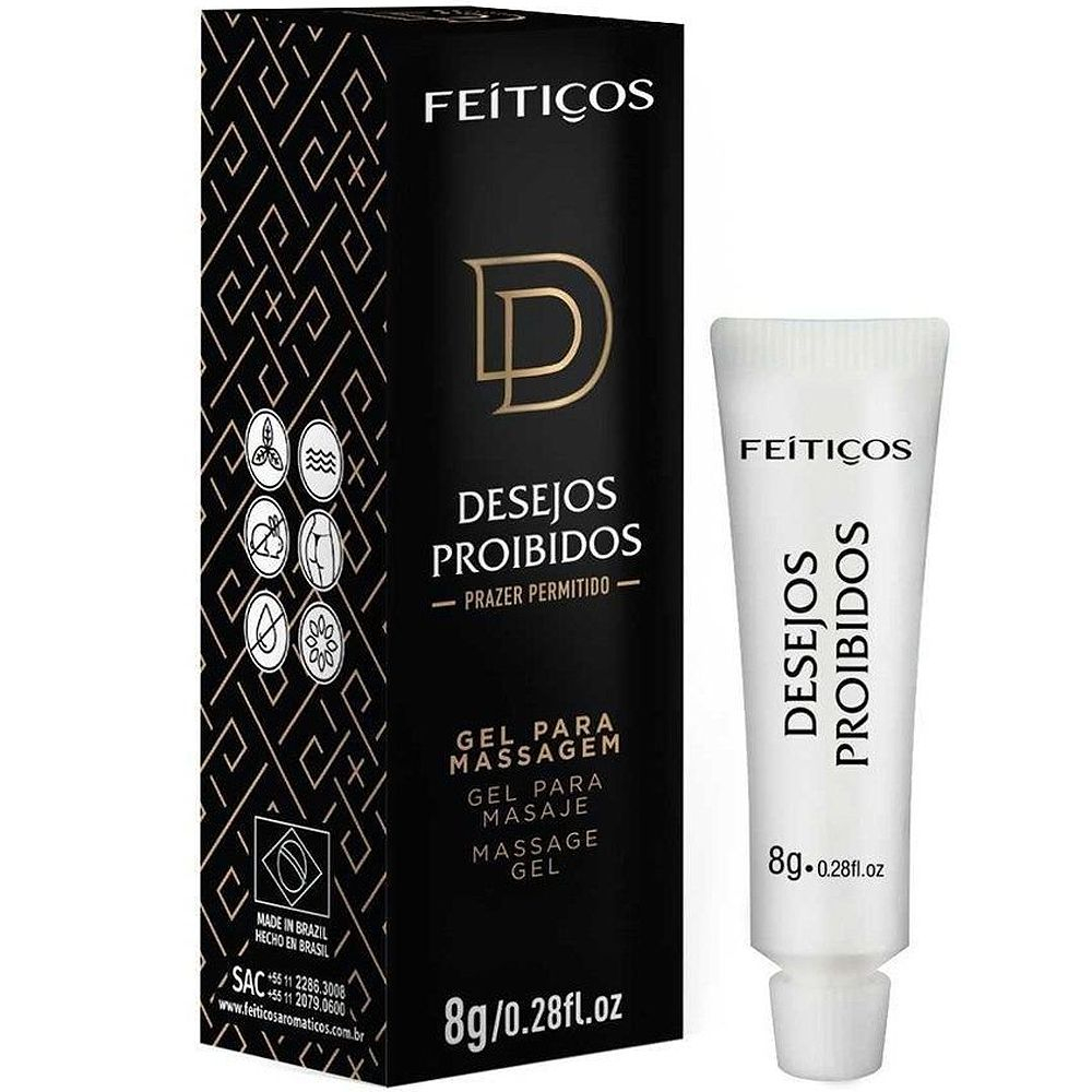 Gel para Sexo Anal Desejos Proibidos 8g | Embalagem do produto