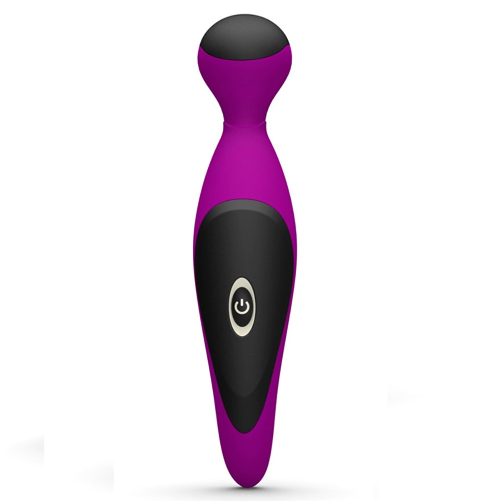 Massageador Er�tico Recarreg�vel em Silicone com 12 Vibra��es Mini Wand Hebe Roxo | Foto 04