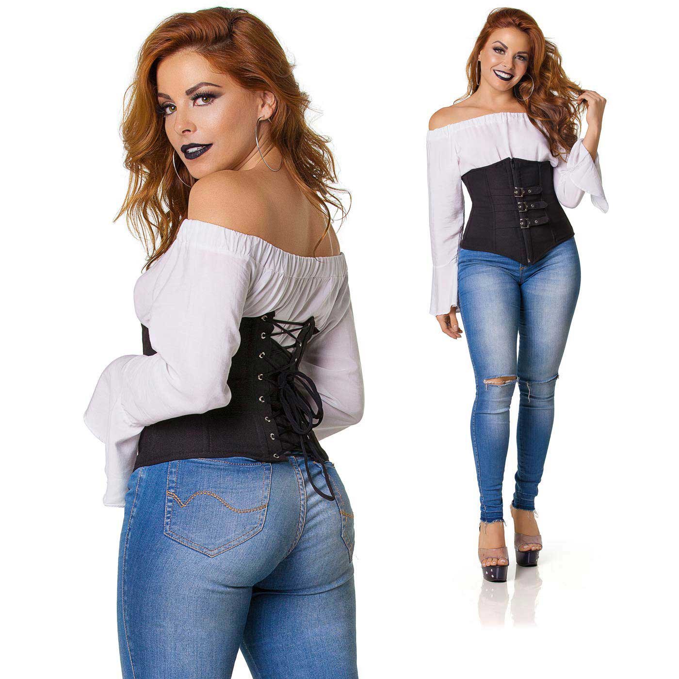 Corselet Fivela Preto | Foto 04