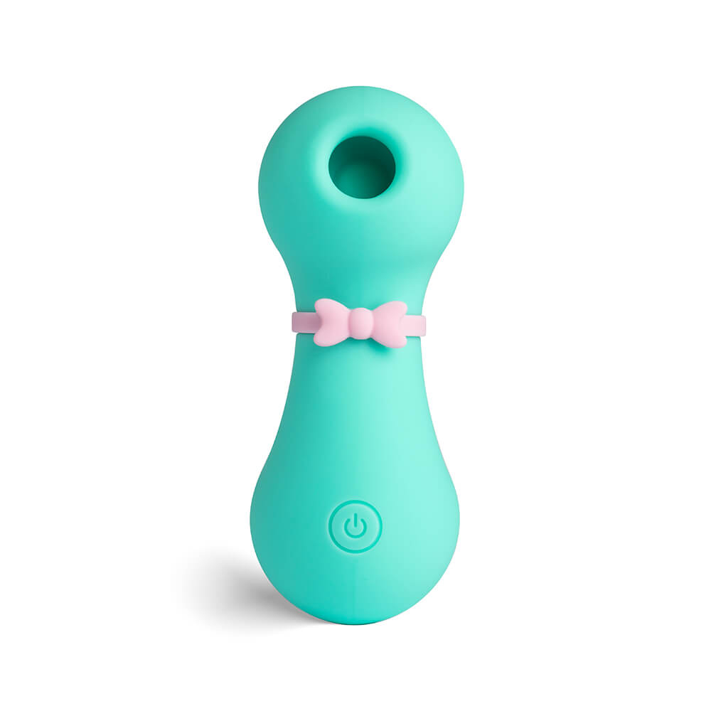 Vibrador para Clit�ris em Silicone Recarreg�vel Jack Cyan - vista frontal do vibrador mostrando o design e a cor
