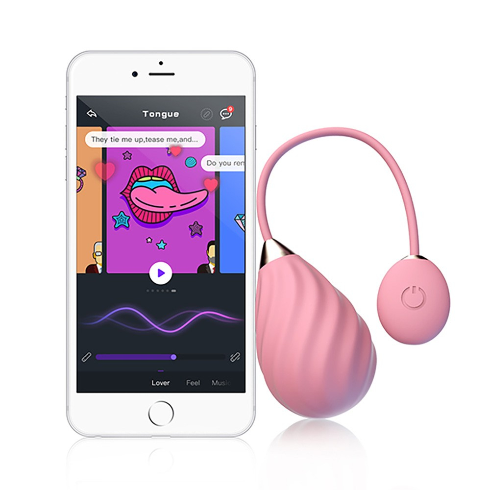 Vibrador Bullet em Silicone Rosa sendo controlado por aplicativo de smartphone