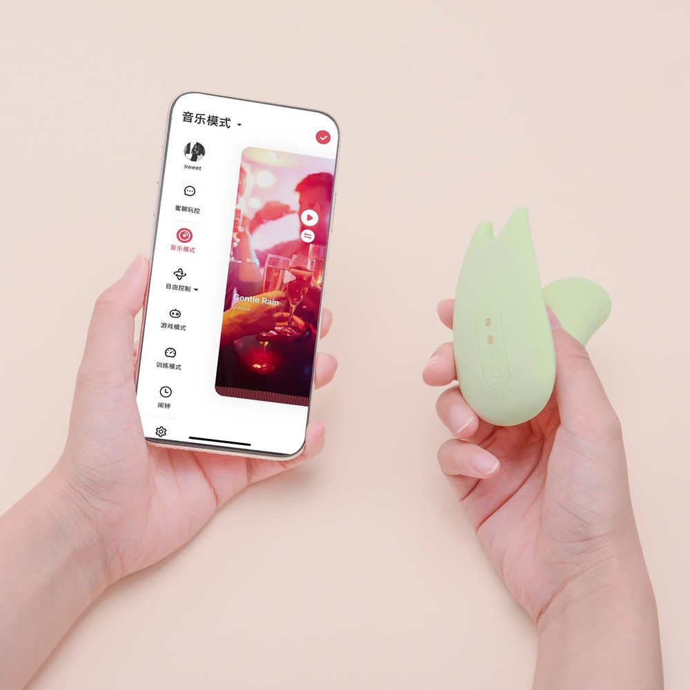 Vibrador Duplo em Silicone Recarreg�vel com 10 Modos de Vibra��o Controle por APP Verde | Foto 04
