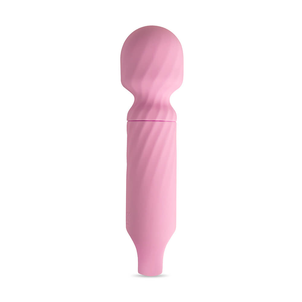 Massageador Er�tico Dengo Rosa em silicone, recarreg�vel (vista do produto fora da embalagem)