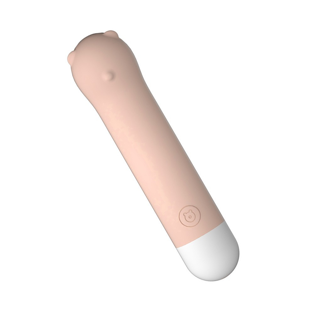 Vibrador Ponto G em Silicone (Toque Aveludado) Recarreg�vel com 10 Vibra��es Urso Bege | Foto 04