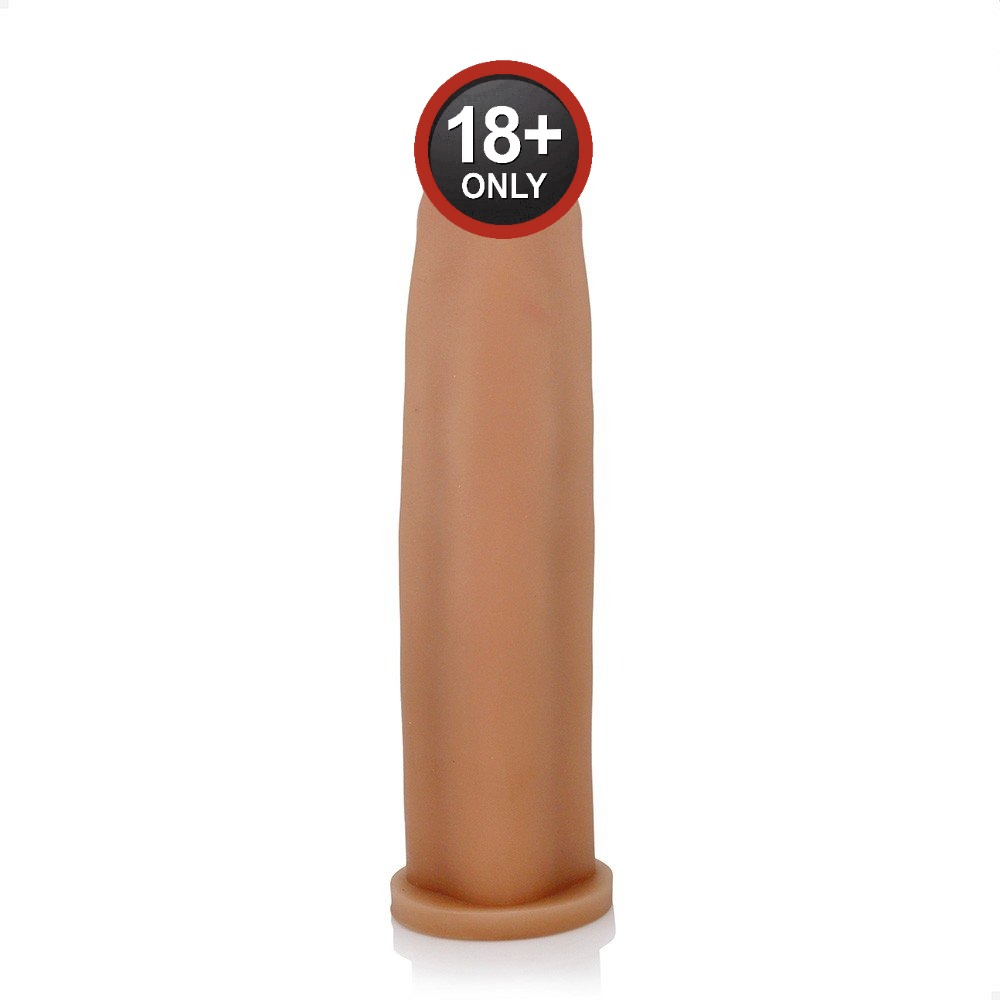 P�nis Gigante e Grosso Flex�vel Fabuloso Bege, vista lateral com foco na flexibilidade