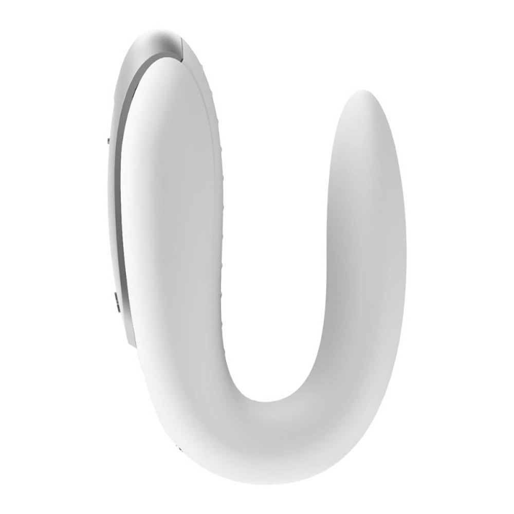 Vibrador para Casal em Silicone Recarreg�vel 10 Vibra��es Controle por APP Double Fun Branco | Foto 04