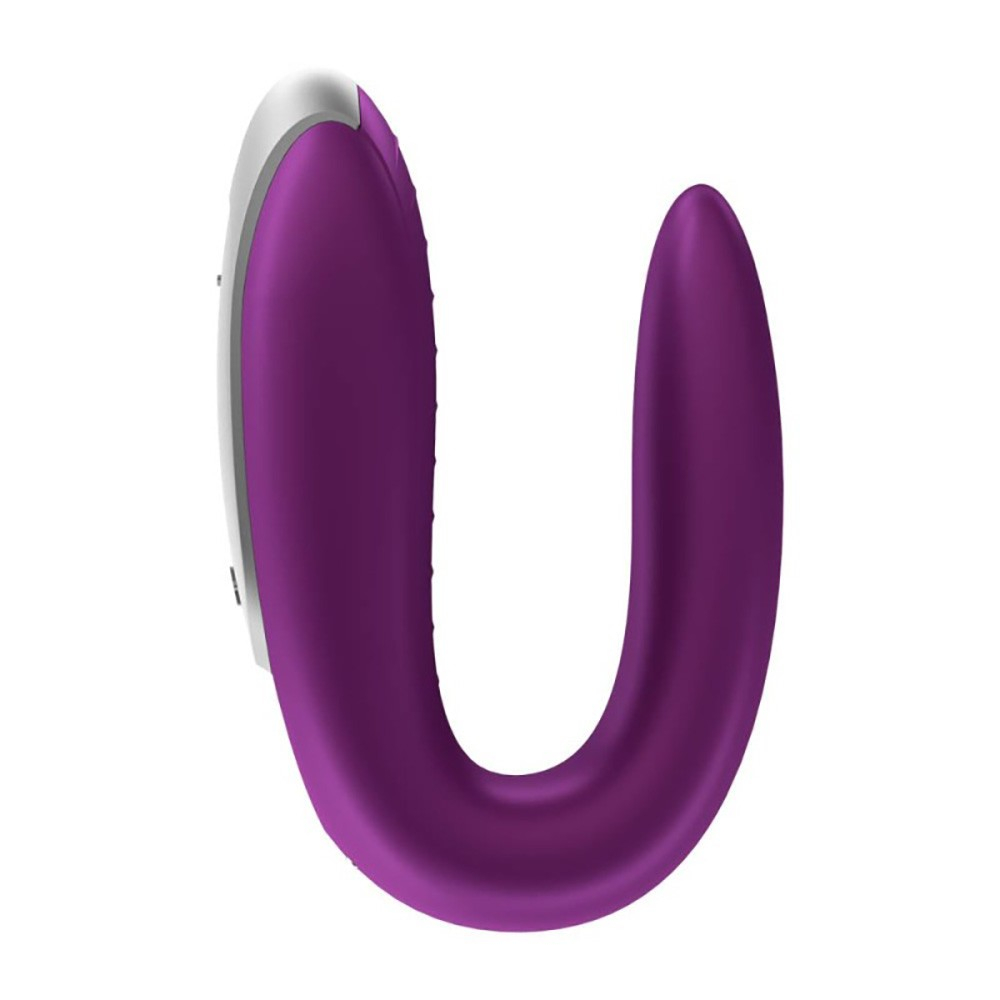 Vibrador para Casal em Silicone Recarreg�vel 10 Vibra��es Controle por APP Double Fun Roxo | Foto 04