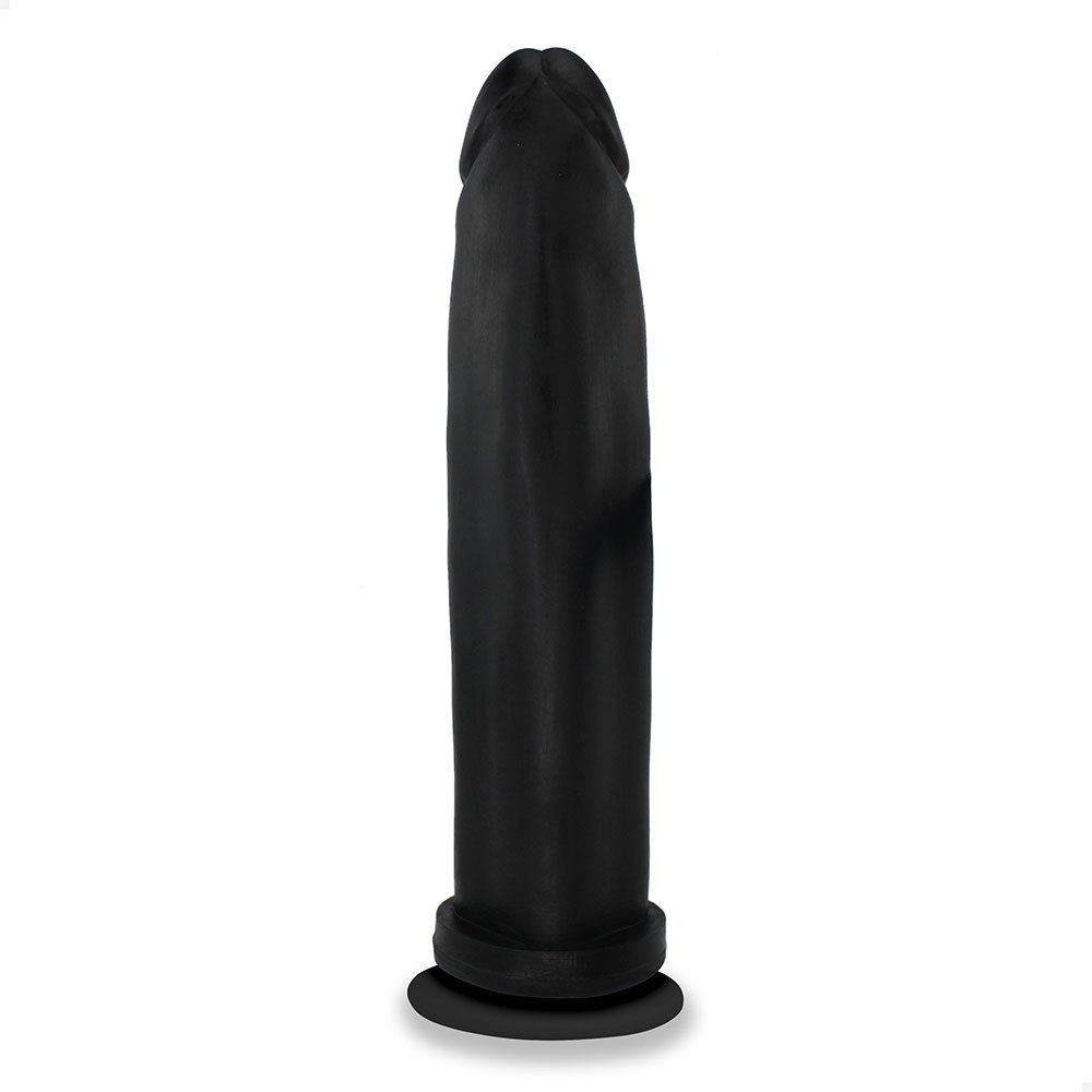 P�nis Gigante e Grosso Flex�vel Fabuloso com ventosa, em vista lateral, exibindo seu comprimento e espessura