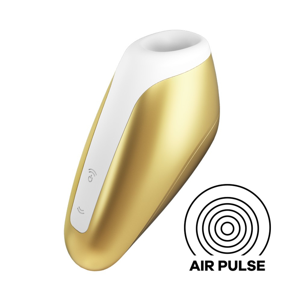 Vibrador para Clit�ris Love Breeze Amarelo - Vista Frontal com destaque para a tecnologia Air Pulse