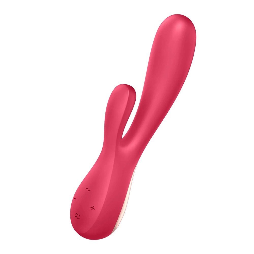 Vibrador Duplo em Silicone Recarreg�vel Multivelocidade Mono Flex Rosa | Foto 04