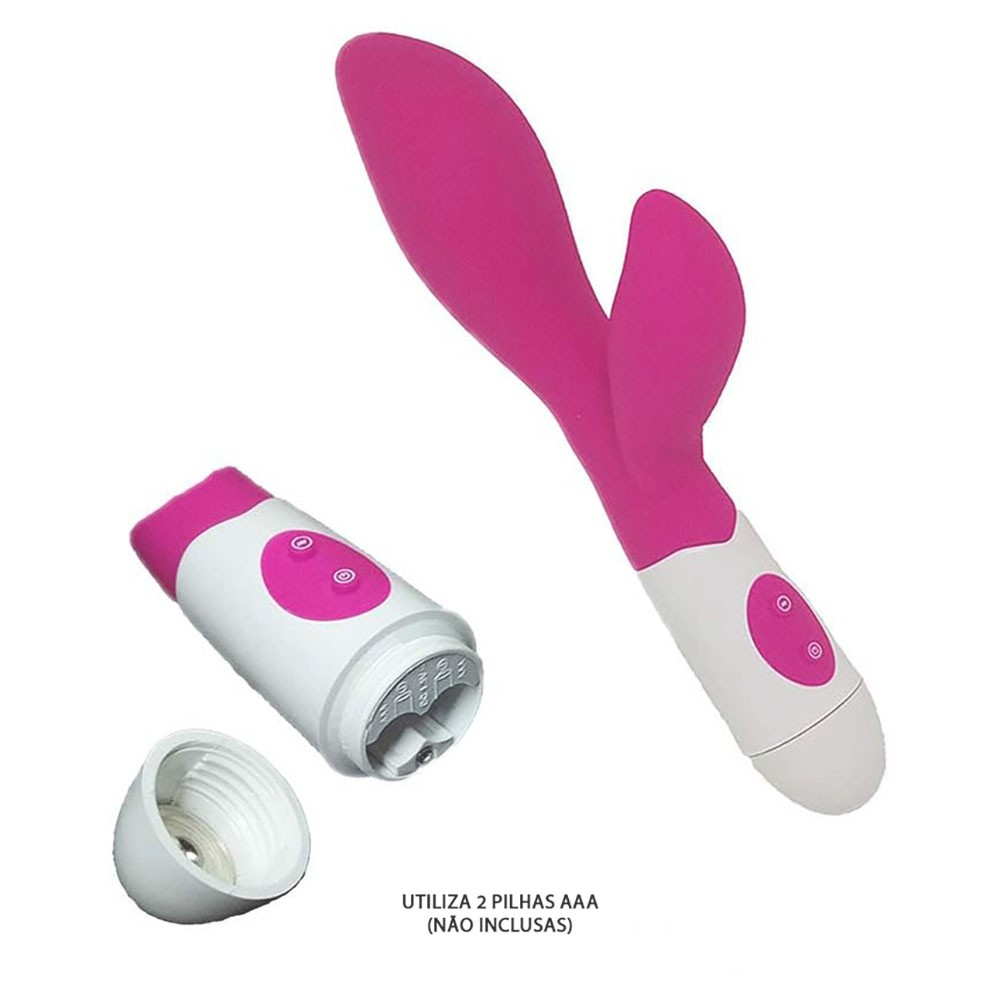 Vibrador Duplo em Silicone (Toque Aveludado) com 30 Modos de Vibra��es Brid 2 Pink | Foto 05