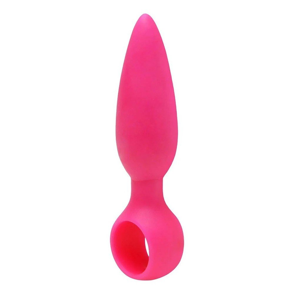 Mini Plug de Silicone Intensive Pink em vista lateral