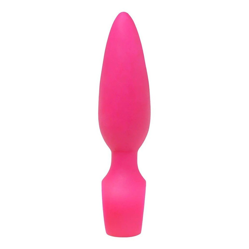 Mini Plug de Silicone Intensive Pink em vista lateral destacando a �rea de inser��o
