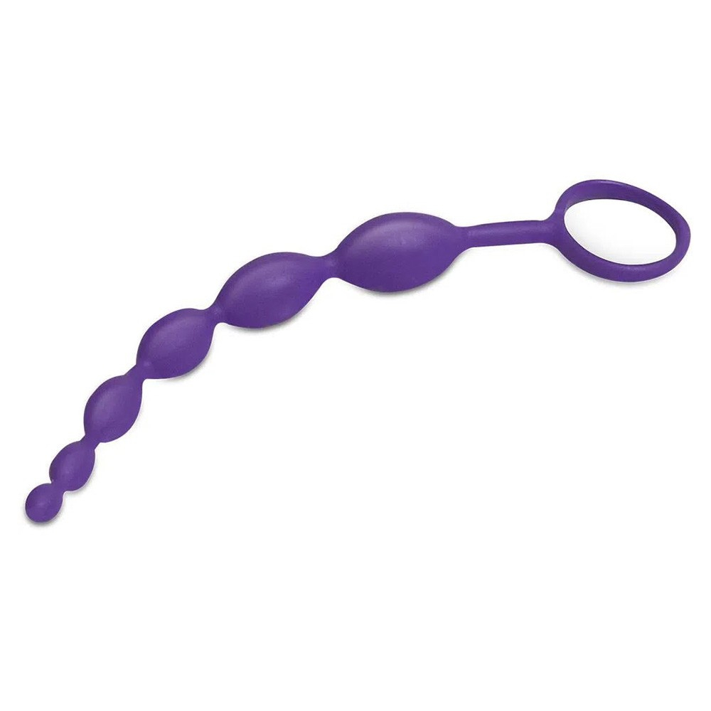 Kit de gel dessensibilizante Unlok e plug anal de silicone Sensation em detalhe, destacando a cor roxa do plug e o frasco do gel.