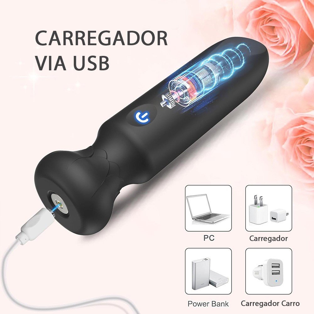 Vibrador Bullet Recarreg�vel em Silicone com 7 Vibra��es e 3 Intensidades Neo Preto | Foto 05