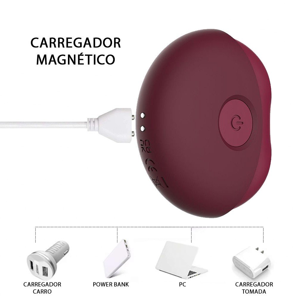 Vibrador para Clit�ris Recarreg�vel em Silicone com 5 Pulsa��es e 5 Vibra��es Juma Vinho | Foto 05