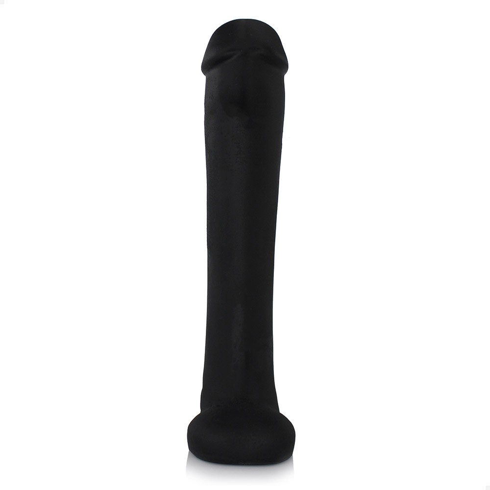 P�nis Gigante e Grosso Flex�vel com Escroto Cacete 33 x 6,8cm Preto - Foto 03