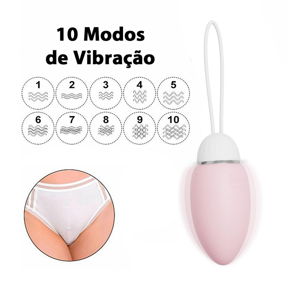Vibrador Bullet Recarreg�vel em Silicone Rosa com 10 modos de vibra��o e controle via APP, mostrando os padr�es de vibra��o.