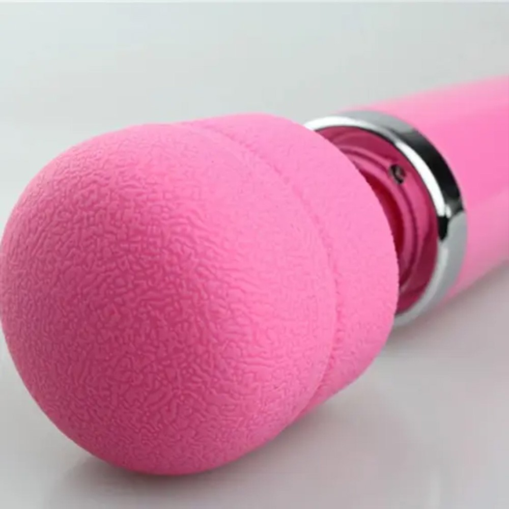 Massageador Er�tico Recarreg�vel em Silicone e ABS com 10 Vibra��es Varinha M�gica Rosa | Foto 04