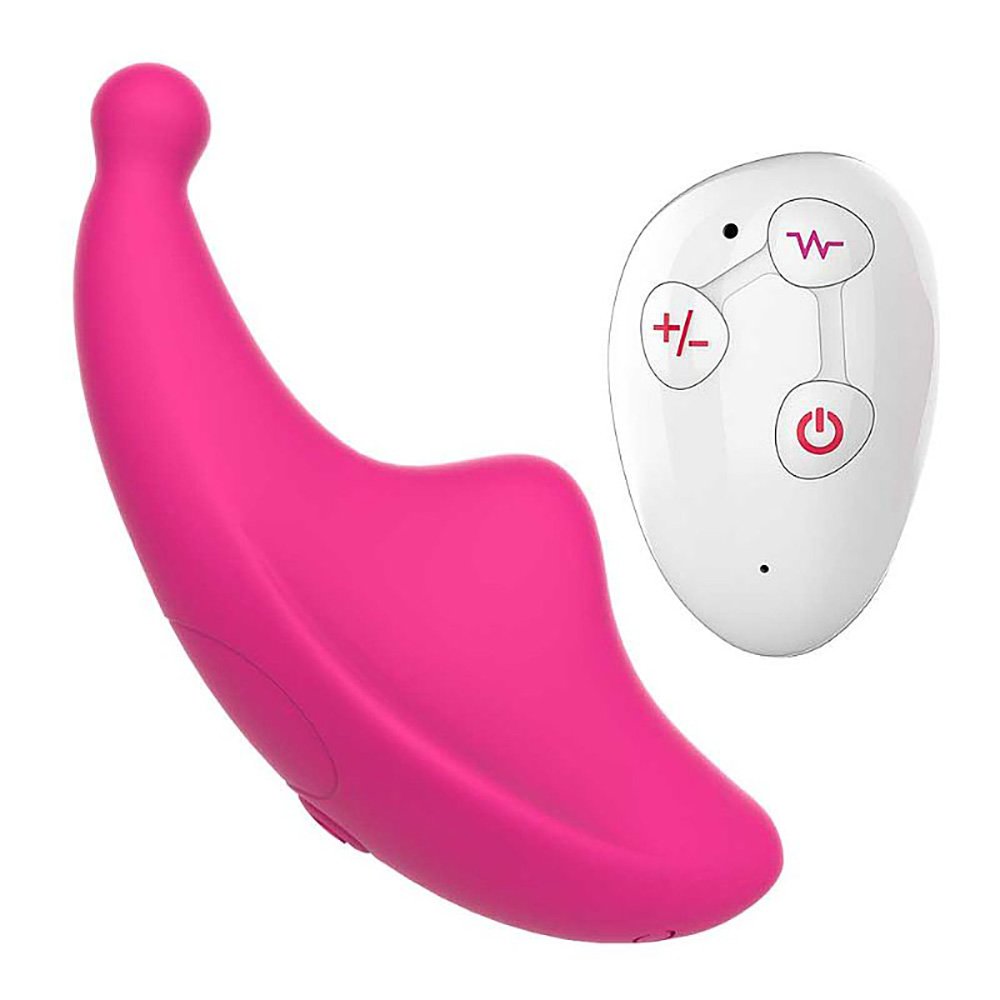 Vibrador Patti Pink com controle remoto, mostrando o vibrador e o controle juntos